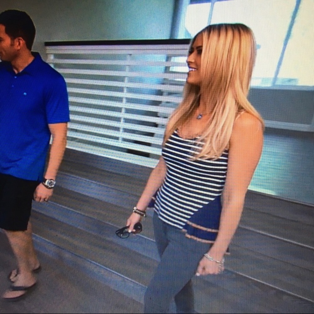 Christina anstead Postmark Anthro peplum tank
